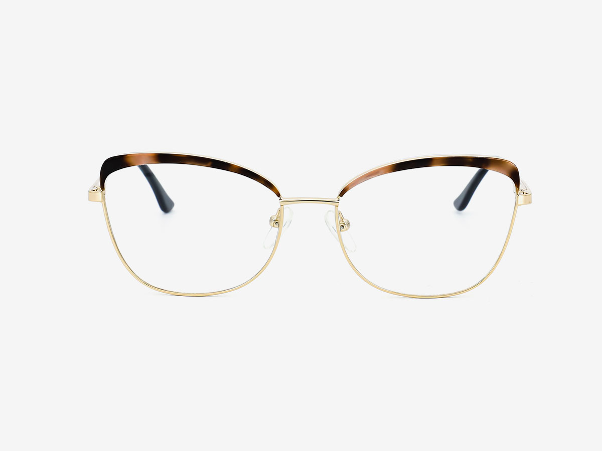 Leopard Print Colorblock Optical Glasses