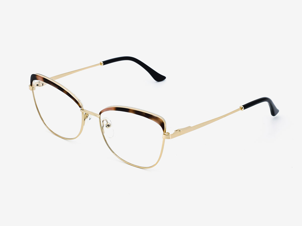 Leopard Print Colorblock Optical Glasses