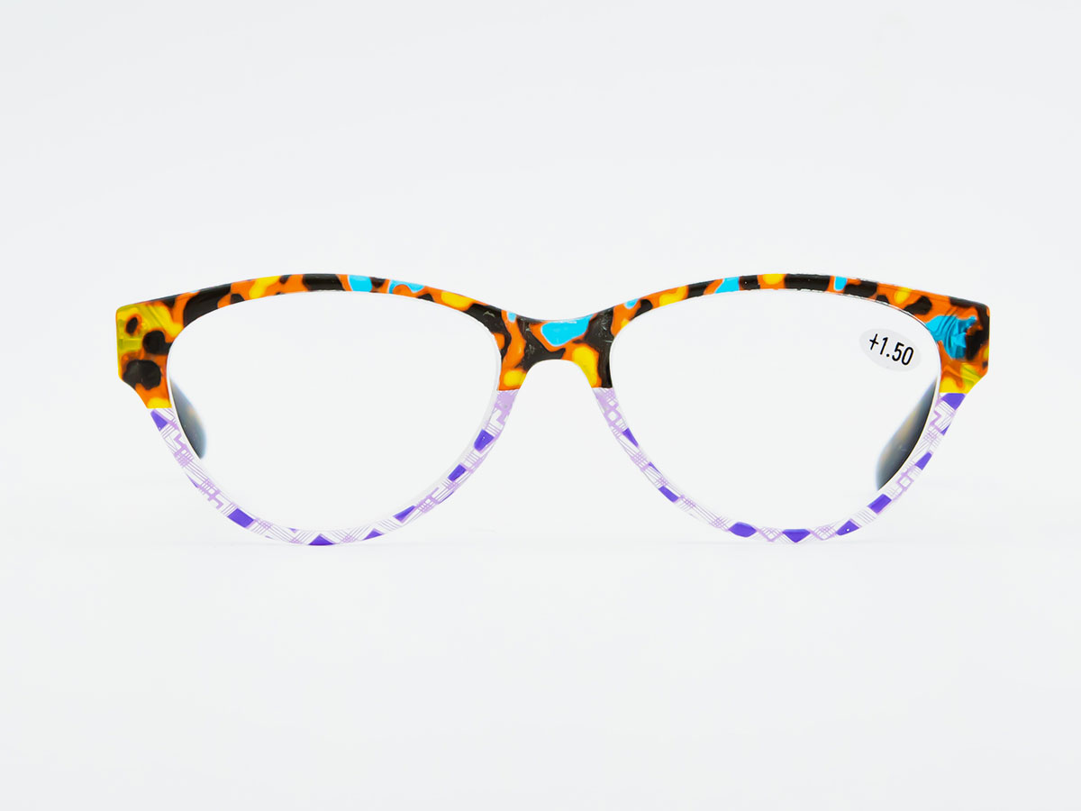 Colorblock cartoon reading glasses